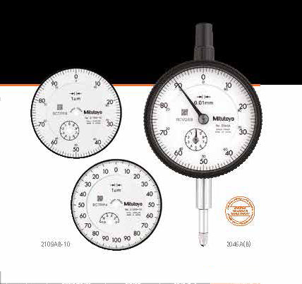 Mitutoyo Analóg Mérőóra Lapos Hátlappal 10mm (2046A)