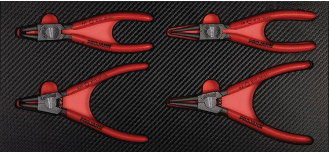 PROJAHN 519250 5999-092 Műhelykocsi betét, Biztosítógyűrű fogó készlet, 4 részes