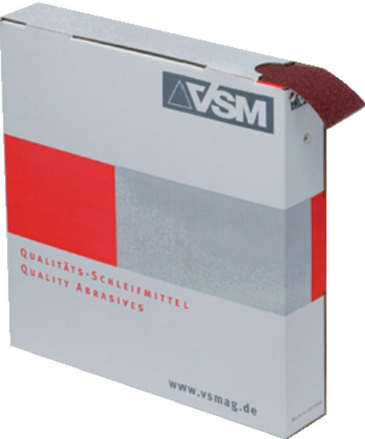 VSM 470850 80 Gazdaságos csiszolóvászon tekercs, 50 m hosszú, 40 mm széles adagolódobozban