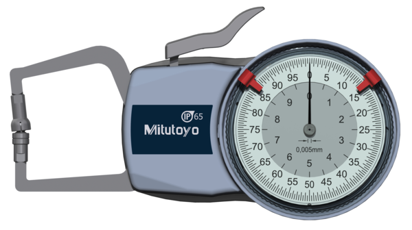 Mitutoyo -  209-403 External Dial Caliper Gauge 0-10mm, 0,005mm