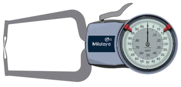 Mitutoyo -  209-455 External Dial Caliper Gauge 0-0,8", 0,0005"