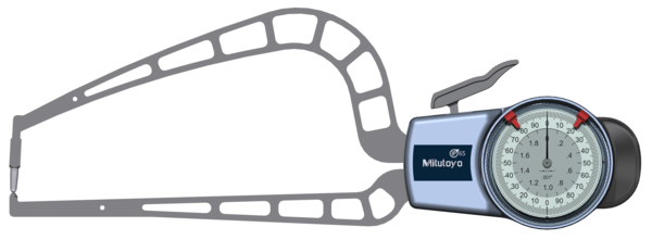 Mitutoyo -  209-917 External Dial Caliper Gauge 0-2", 0,001"