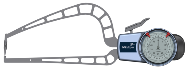 Mitutoyo -  209-922 External Dial Caliper Gauge 0-50mm, 0,05mm