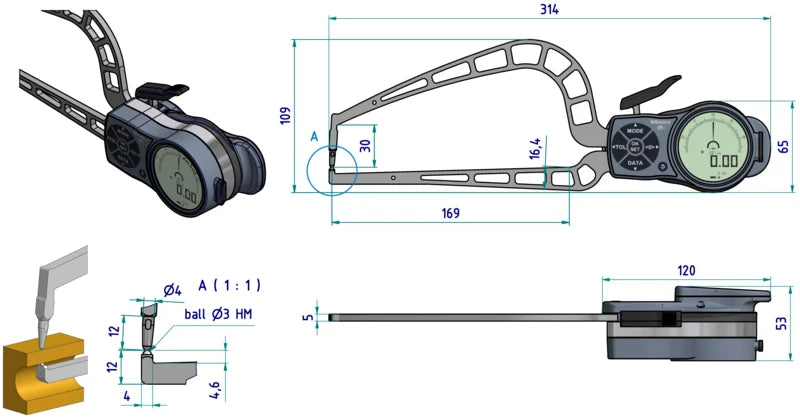 Mitutoyo - External Digital Caliper Gauge