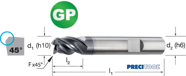 175484 11,00 PREMUS 175484 11,00 Nagyteljesítményű maró-GP, rövid élletöréssel ALCRONA