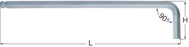 WIHA 504750 7 Gömbvégű imbuszkulcs, hosszú