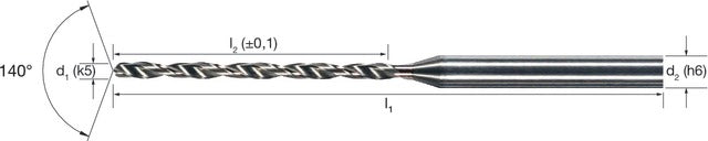 1024330110 MIKRON 102433 0110 Mikrofúró, Tömör keményfém, 15 × D, belső hűtéssel