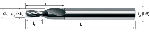 MIKRON 102403 0265 Mikrofúró, Tömör keményfém, 2,5 × D, TiAlN