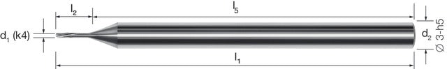 1024110097 MIKRON 102411 0097 Mikrofúró, Tömör keményfém, 3 × D