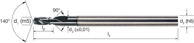 1024010155 MIKRON 102401 0155 Mikrofúró, Tömör keményfém, 2 × D, TiAlN