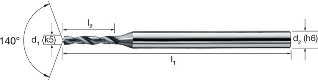 1024230470 MIKRON 102423 0470 Mikrofúró, Tömör keményfém, 7 × D, TiAlN