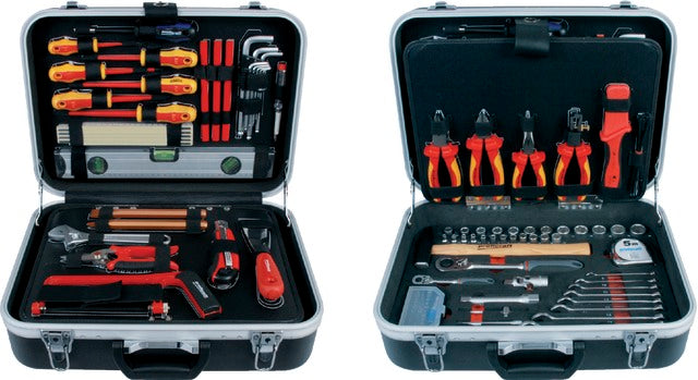 PROJAHN 5197400015 Szerszámkoffer, Elektro, 1/4" és 1/2", 128 részes