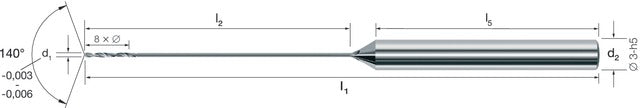 1024620116 MIKRON 102462 0116 Mikrofúró, Tömör keményfém, 50 × D, titán, belső hűtéssel