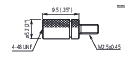 Mitutoyo - 21AAA012 Adapter Indicator Contact Point M2,5x0,45 to 4-48 UNF - Precitool Webshop