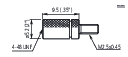 Mitutoyo -  21AAA012 Adapter Indicator Contact Point M2,5x0,45 to 4-48 UNF