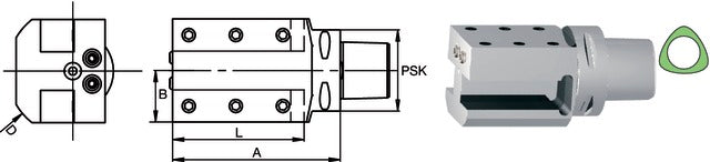 237102 6325R SWISS TOOLS 237102 6325R Szerszámtartó, PSK axiális, kettős