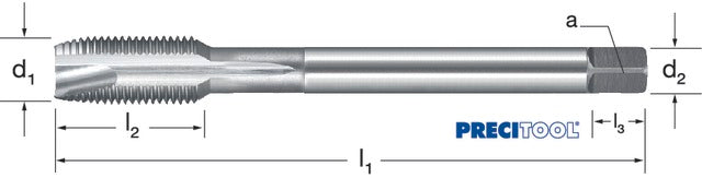 133411 3/8-19 PREMUS 133411 3/8-19 Gépi menetfúró, HSSE-V3 fényes