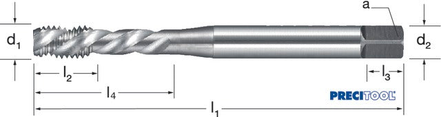 133180 M16 PREMUS 133180 M16 Gépi menetfúró, HSSE-V3, LSP40, balra vágó
