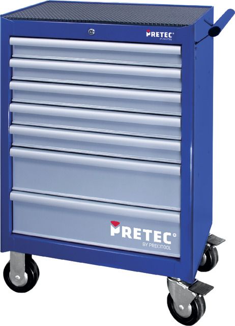 6009010015 PRETEC 600901 0015 Műhelykocsi, üres, 7 fiókkal
