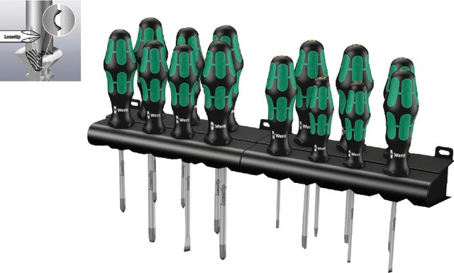 WERA 530340 14 Csavarhúzó készlet, Lapos PZ/PH/TORX
