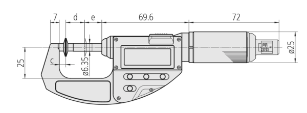 Mitutoyo - Absolute Digital Disc Mic., Adj. Force
