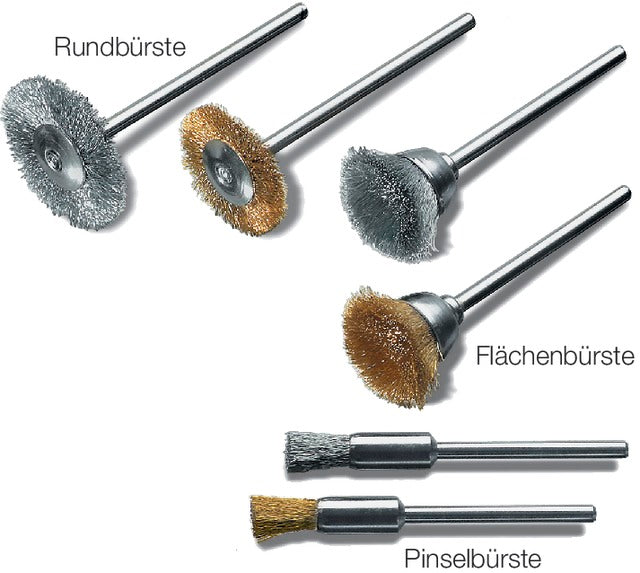 LESSMANN 481614 18F Miniatűr kefe, hullámosított sárgaréz huzal