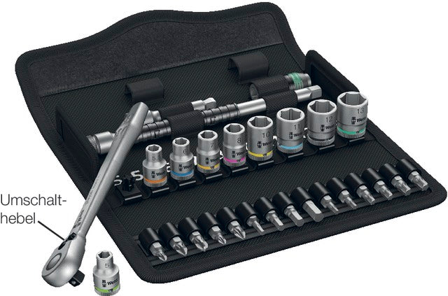 WERA 5105410010 Dugókulcs készlet, 1/4" Zyklop Metal, 28 részes