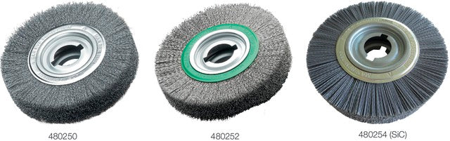 LESSMANN 480254 250X60/0,35 Sorjázó körkefe, Nylon csiszolósörték szilíciumkarbiddal SiC K180/1,0