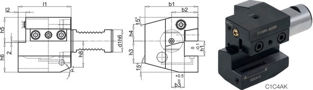 235013 50X25X85 PREMUS 235013 50X25X85 Szerszámtartó CNC esztergagéphez, Axiális, jobbos rövid / fej feletti balos rövid, szorítóékes befogással