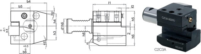 235015 40X25X85 PREMUS 235015 40X25X85 Szerszámtartó CNC esztergagéphez, Axiális, balos rövid / fej feletti jobbos rövid