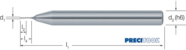 PRECITOOL 126300 0,520 Mikro precíziós dörzsár, VHM