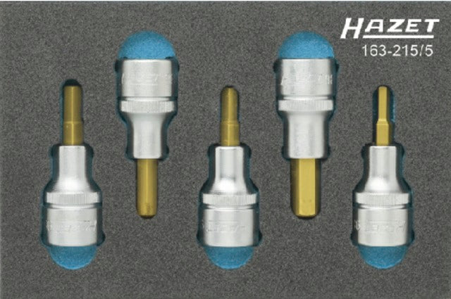 HAZET 519592 163-215/5 Műhelykocsi betét, 1/2" külső hatszög, 5 részes