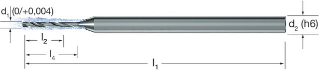 MIKRON 102466 0120 Mikrofúró, CrazyDrill SST-Inox, 8 × D, eXedur, integrált belső hűtéssel