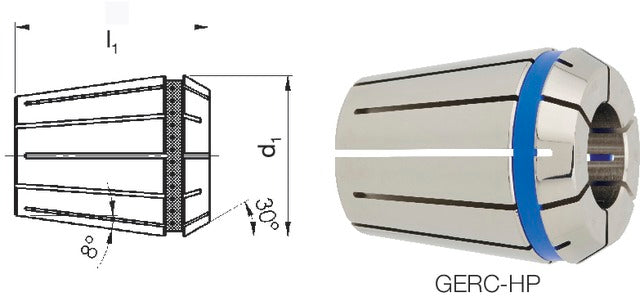 248428 11,0 FAHRION 248428 11,0 Tartozékok ER szorítópatronos befogóhoz , Precíziós szorítópatron Protect, 472E GERC40-HP, befogási tartomány 3,0 - 26,0 mm