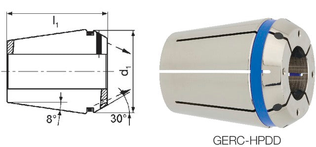 248444 6,0 FAHRION 248444 6,0 Tartozékok ER szorítópatronos befogóhoz , Precíziós szorítópatron, Protect 425E GERC16-HPDD, befogási tartomány 4,0 - 8,0 mm