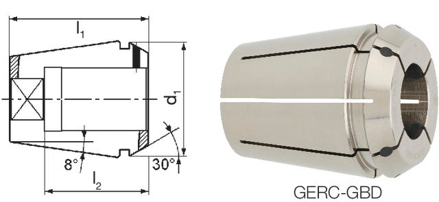 248465 4,5X3,55 FAHRION 248465 4,5X3,55 Tartozékok ER szorítópatronos befogóhoz , Menetfúró szorítópatron Protect, 4276E GER20-GBD