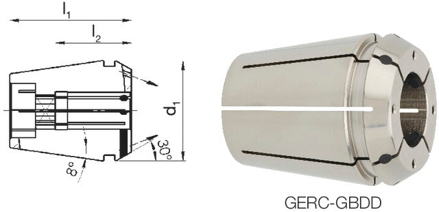 248477 4,5X3,55 FAHRION 248477 4,5X3,55 Tartozékok ER szorítópatronos befogóhoz , Menetfúró szorítópatron, Protect, 4537E GERC32-GBDD
