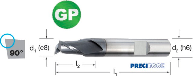 175229 4,80 PREMUS 175229 4,80 Szármaró VHM-GP, rövid, P9, védő élletöréssel, éles, ALCRONA