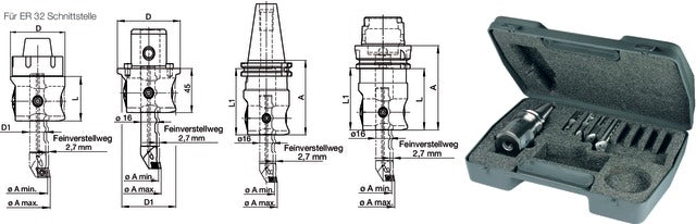 2390010003 SWISS TOOLS 2390010003 Kiesztergáló készlet, Ø 9.75-30.1