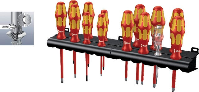 WERA 531933 14 VDE csavarhúzó készlet, Kraftform VDE, 14-részes