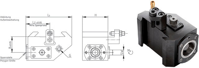 232102 A5C6 KW 232102 A5C6 Gyorscserés késtartó, külső megmunkáláshoz