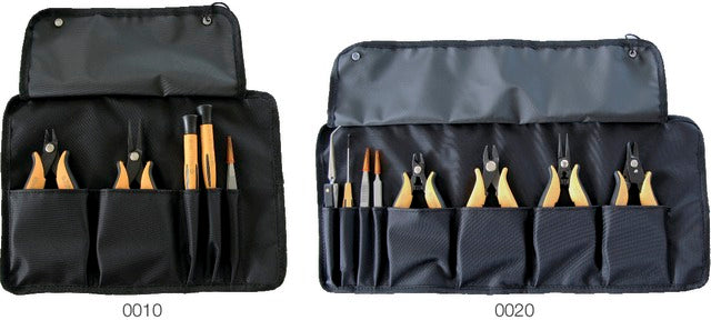 PRECITOOL 5551750020 Elektronikai fogó készlet, felgöngyölhető nylon tokban