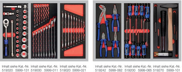 PRECITOOL 5195150010 Műhelykocsi betét, Feltöltés 1, 67-részes