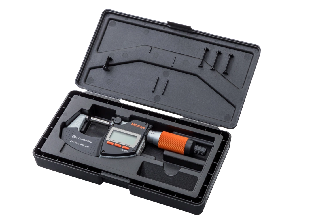 Mitutoyo - Digitális Mikrométer QuantuMike IP65 - 0-25 mm, kétirányú kimenettel