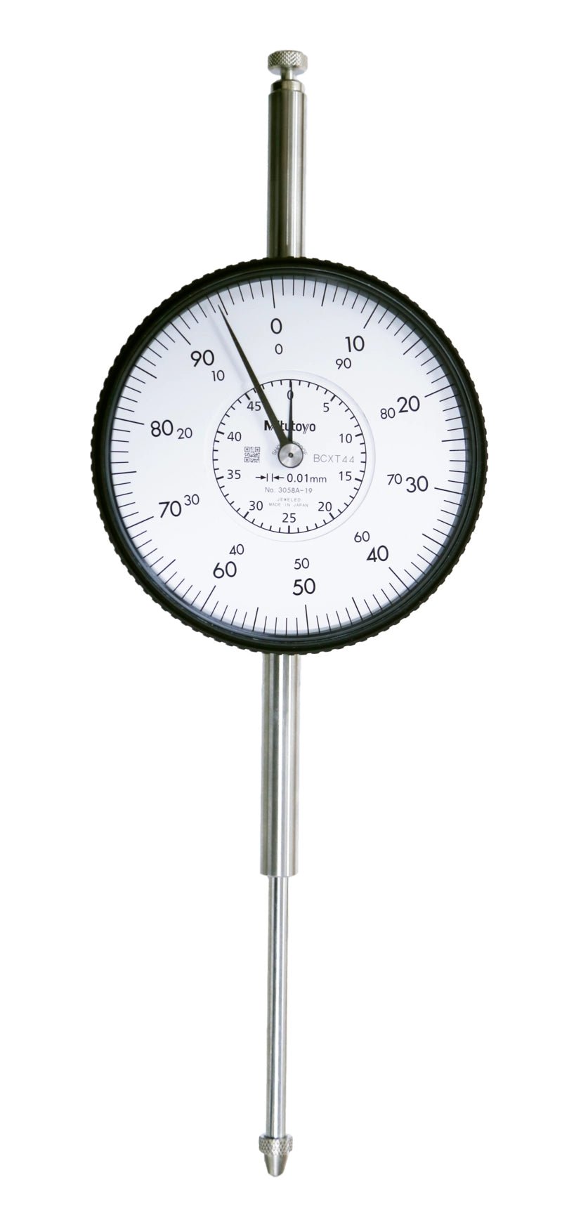 Mitutoyo Analóg Mérőóra Drágakőves Csapágy Ütésálló Lapos Hátlappal 50mm D=78mm (3058AB-19) - Precitool Webshop