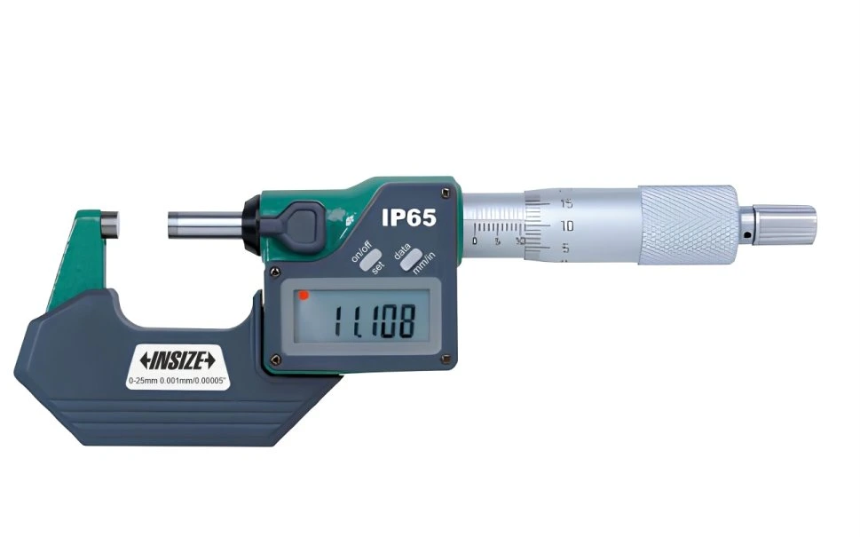 INSIZE 3101-175A 150-175mm/6-7" Digitális adatkimenetes IP65 vízálló külső mikrométer 150-175/0.001 mm