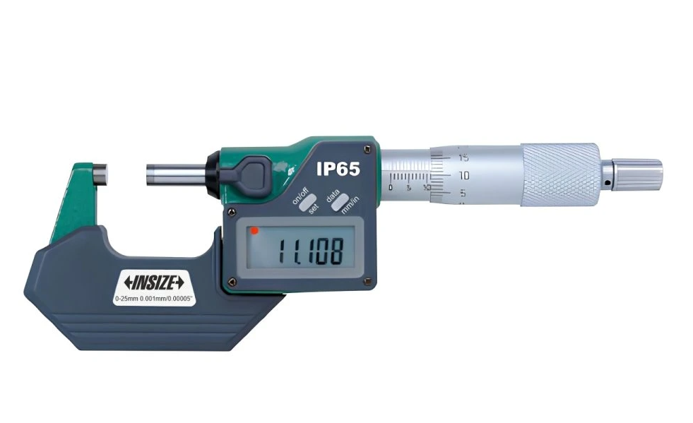 INSIZE 3101-200A 175-200mm/7-8" Digitális adatkimenetes IP65 vízálló külső mikrométer 175-200/0.001 mm