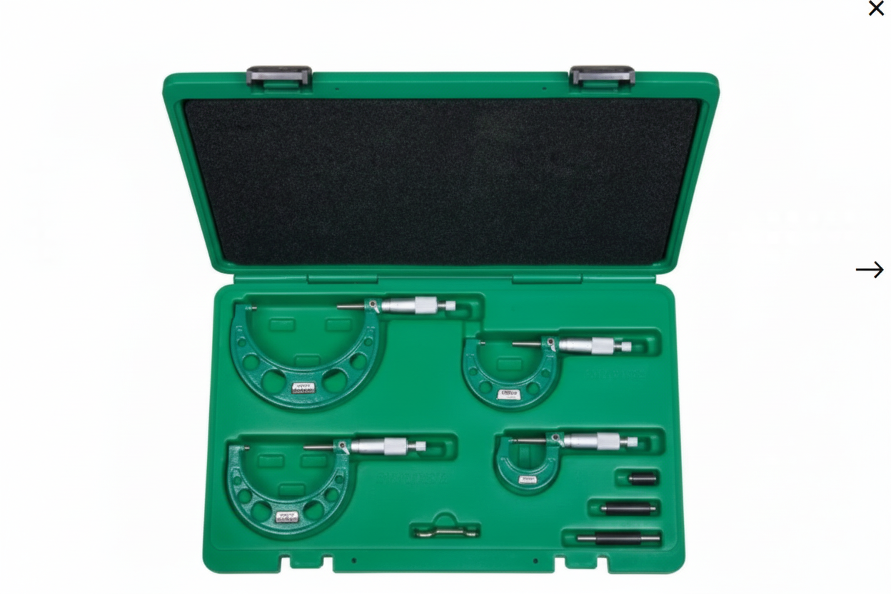 INSIZE 3203-1506A 0-150mm Analóg külső mikrométer készlet 0-150/0.01 mm