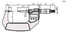 Mitutoyo - Digital Point Micrometer IP65