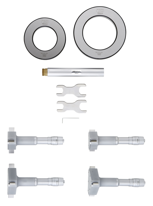 Mitutoyo - 3-Point Internal Micrometer Holtst Set 2-4" (4pcs,) Economy Set